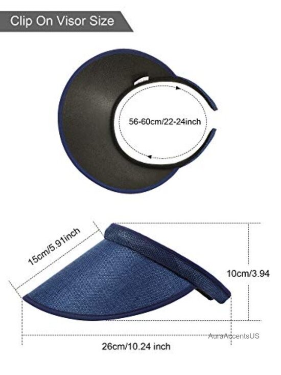 Wide Brim Sun Visor Hats with Clip On - UPF 50 for Sports Travel main image 5
